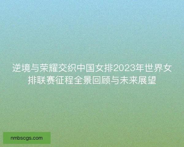 逆境与荣耀交织中国女排2023年世界女排联赛征程全景回顾与未来展望